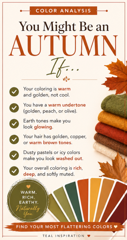 You might be an Autumn if seasonal color analysis