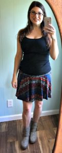 October 2015 Stitch Fix Review Papermoon Savannah Swing Skirt