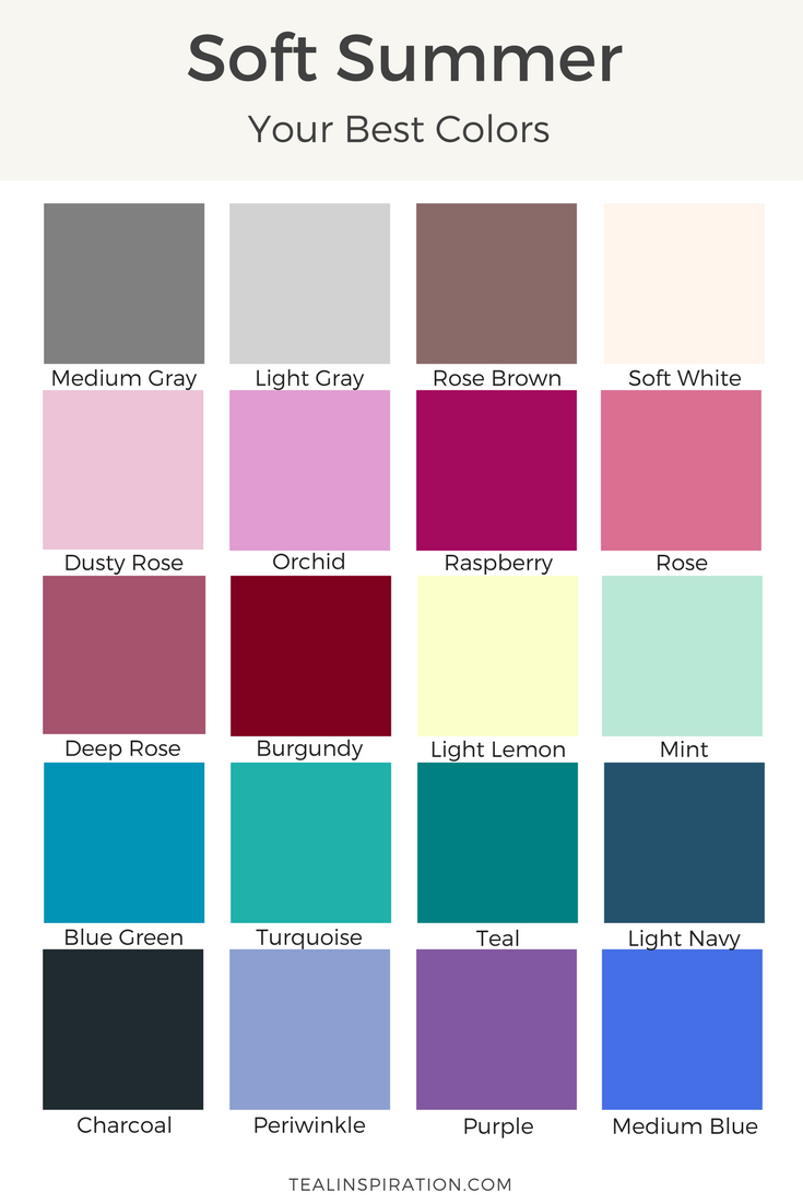 Summer Color Chart
