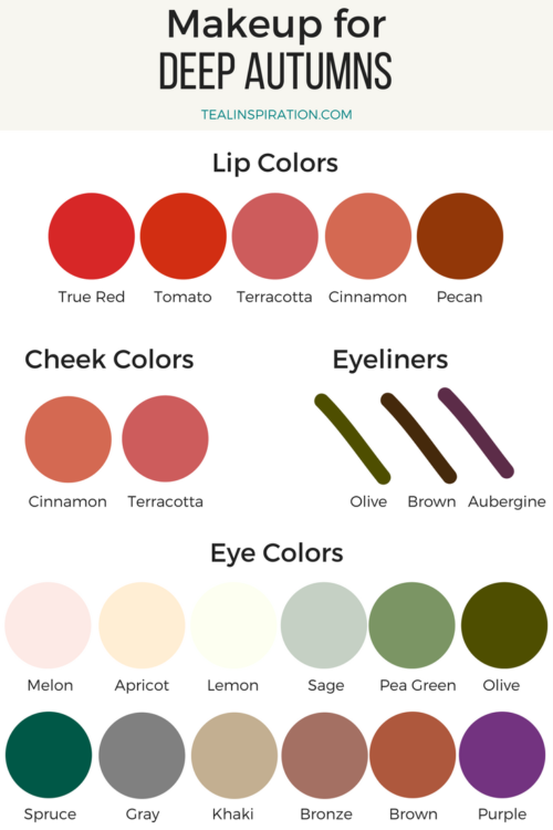 true autumn color palette makeup