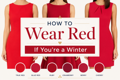 True red outfit ideas for Winter seasonal coloring