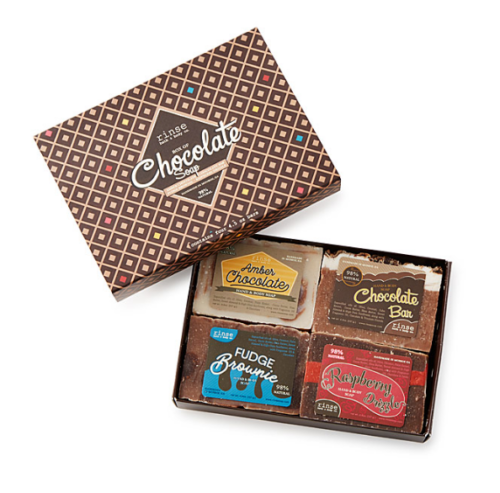 box of chocolate soaps