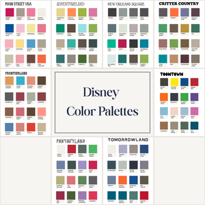 Disneyland Land Color Palette Prints | Theme Park Inspired Wall Art Collection