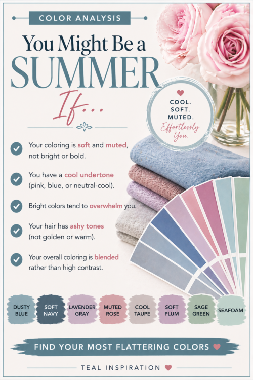 You might be a Summer If seasonal color analysis