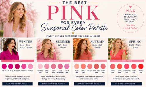 the best pink for every seasonal color palette