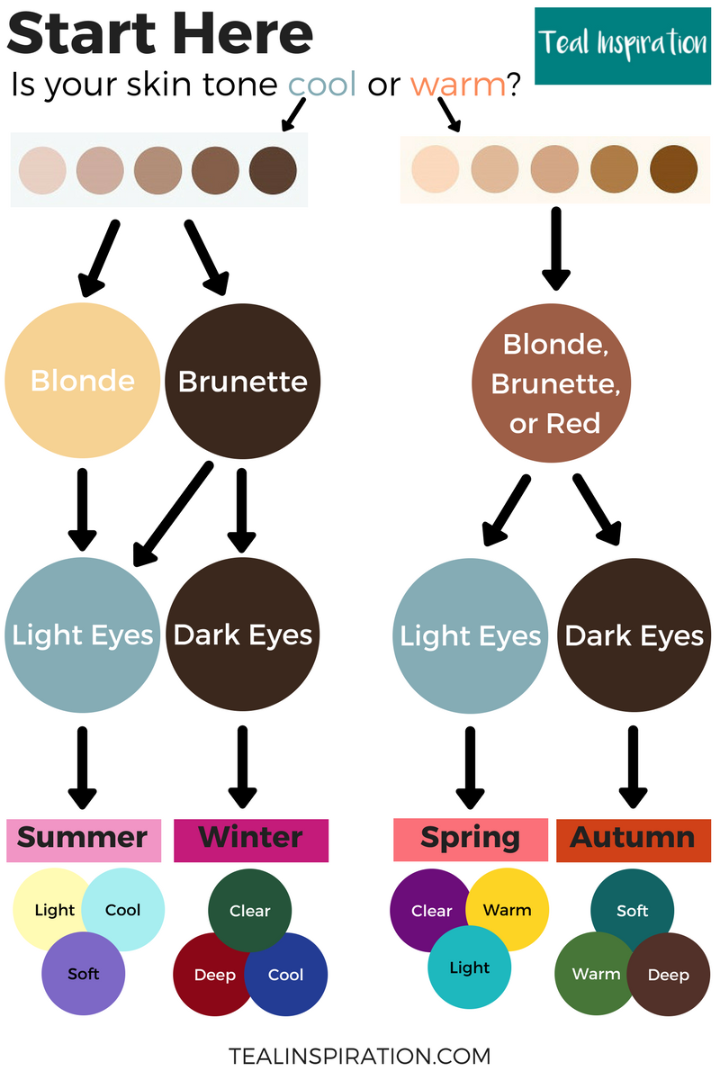 Seasonal Color Analysis Flowchart – Teal Inspiration