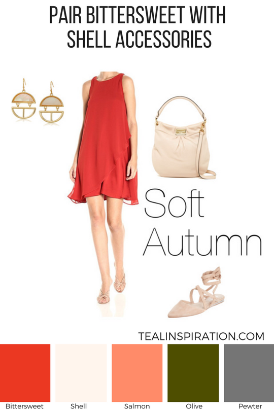 Red for Soft Autumn – Teal Inspiration