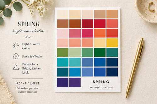 Classic Spring Color Models Classic Spring Color Palette Guide – Teal Inspiration
