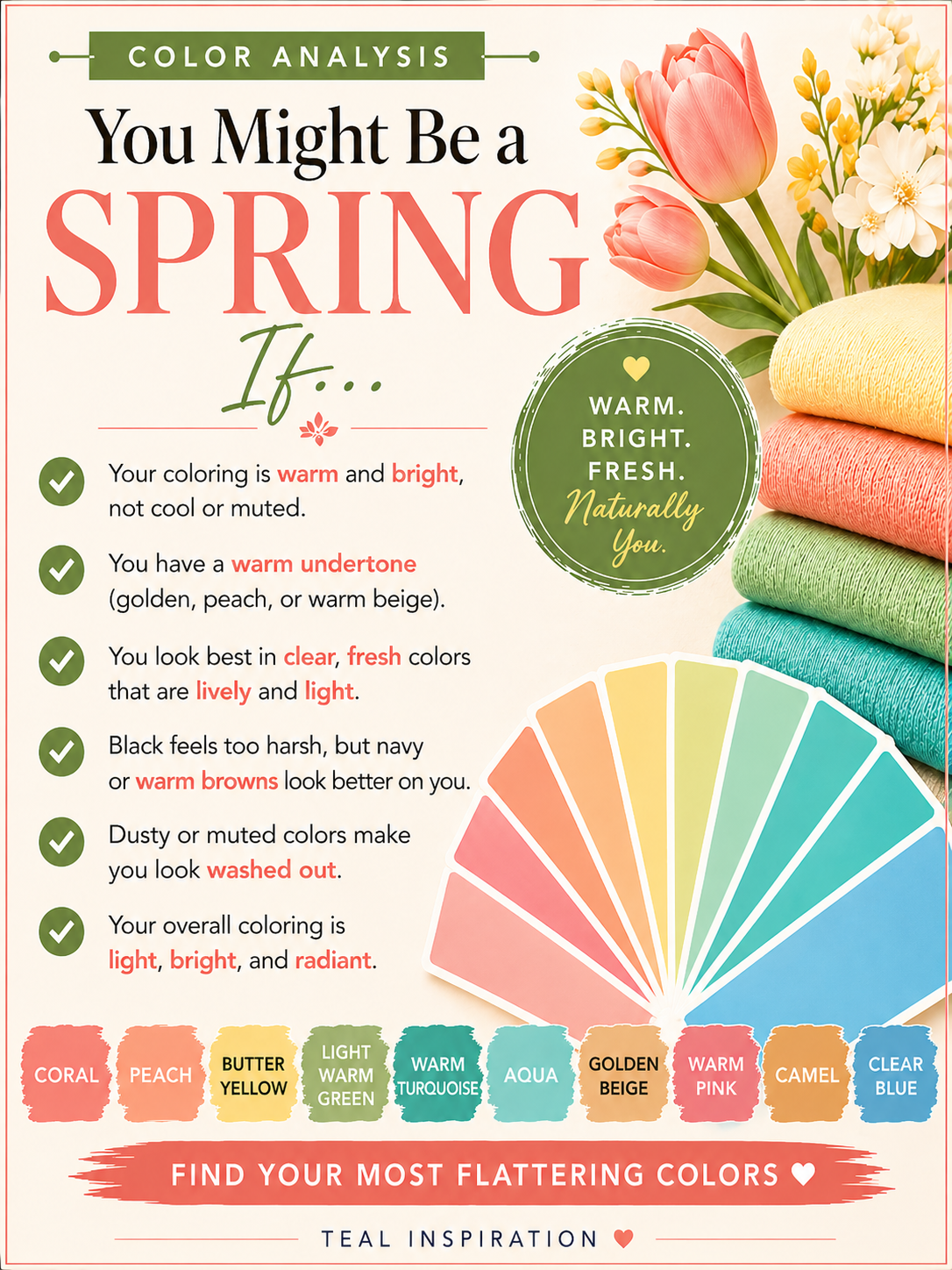 You might be a Spring If seasonal color analysis