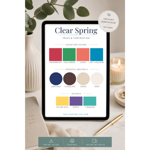 Clear Spring Color Palette Guide | Digital Seasonal Color Analysis PDF - Image 2