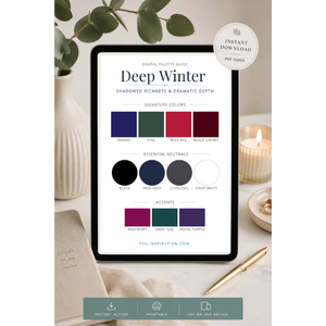 Deep Winter Color Palette Guide | Digital Seasonal Color Analysis PDF - Image 2