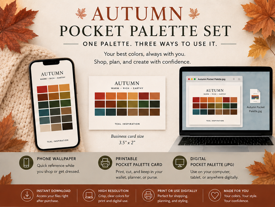 autumn palette pocket bundle shopping color reference