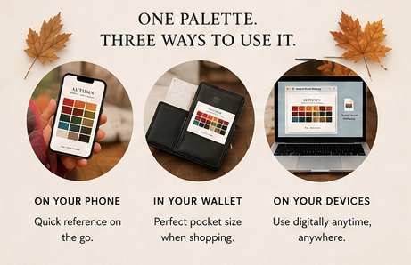 autumn palette pocket bundle shopping color reference