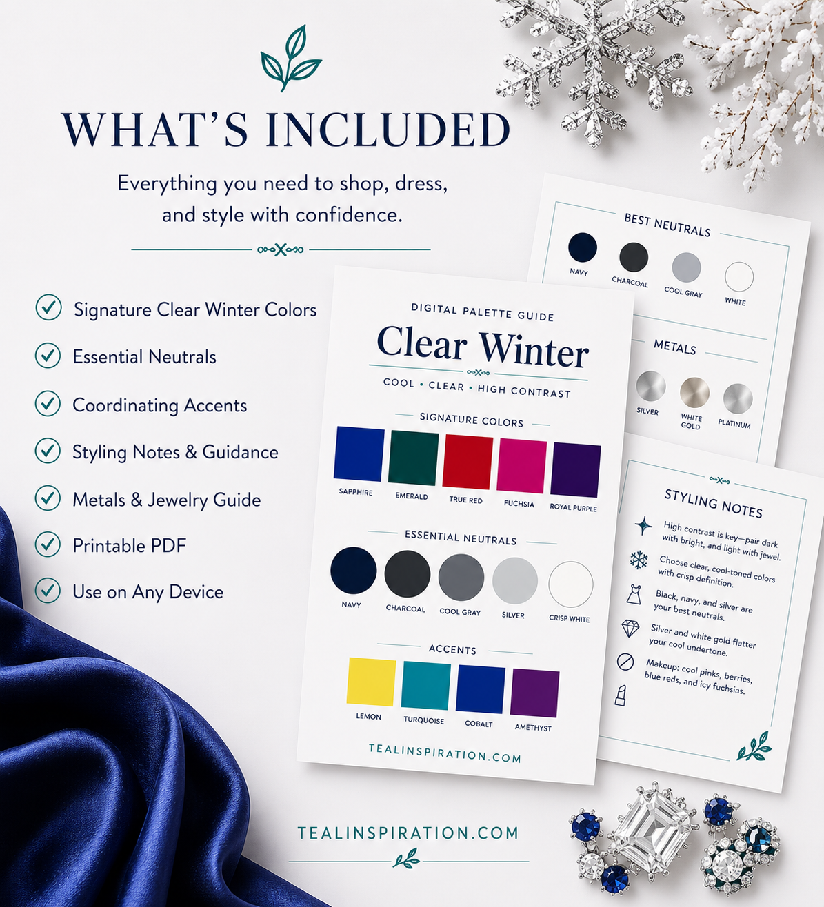 Clear Winter color palette