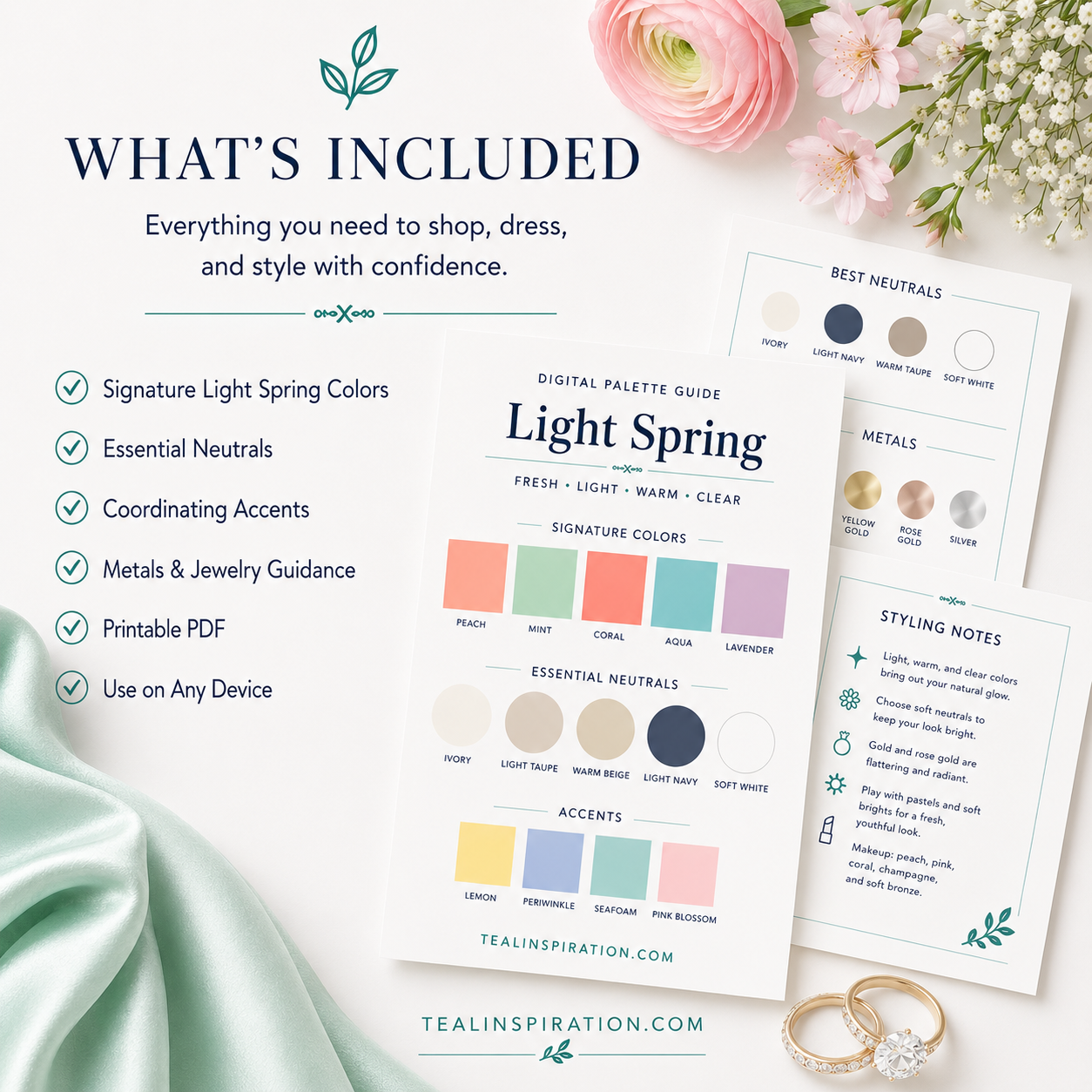 Light Spring Color Palette Guide | Digital Seasonal Color Analysis PDF - Image 4