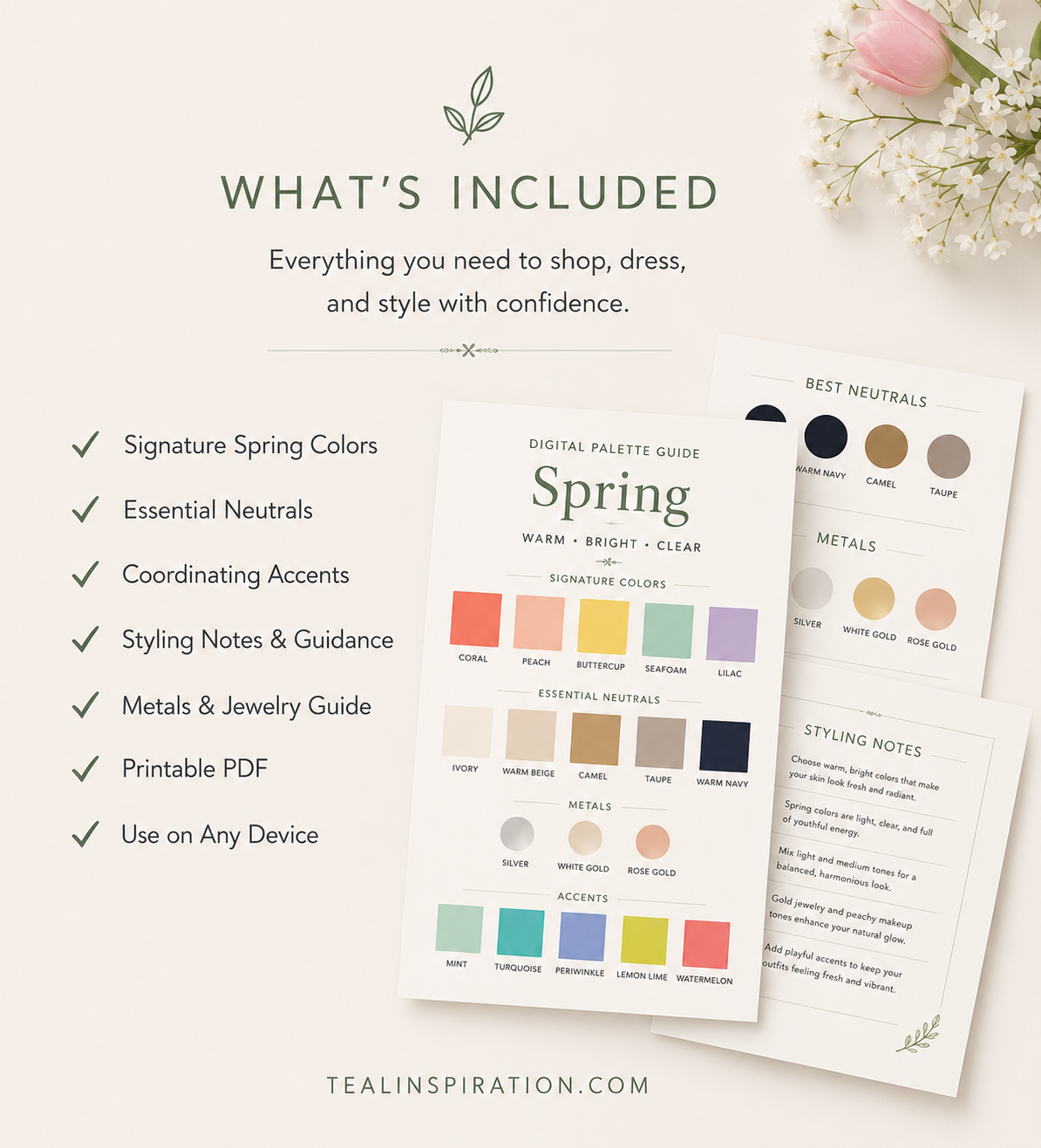 spring digital palette guide