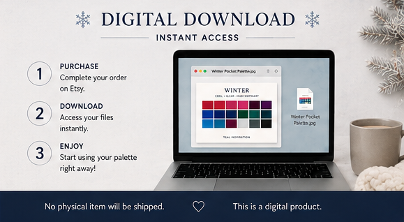 winter color palette pocket bundle shopping color reference