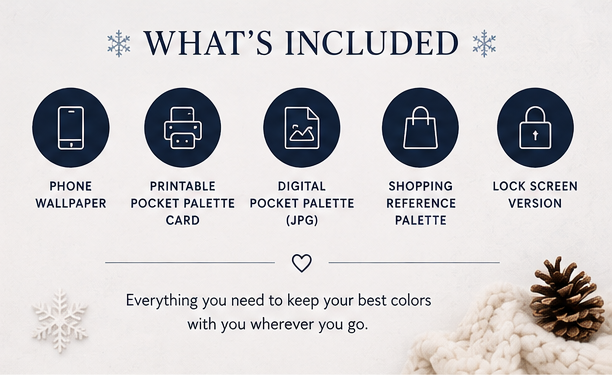 winter color palette pocket bundle shopping color reference